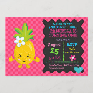 Super Sweet Ananas Invitation d'anniversaire