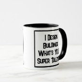 Super Talent d'Architecte. Mug Café Deux Tons (Devant droit)