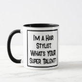 Super Talent de Coiffeur. Mug Café Deux Tons (Gauche)