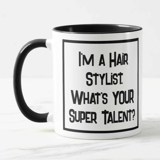 Super Talent de Coiffeur. Mug Café Deux Tons