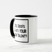 Super Talent sur le toit. Mug à café à deux tons (Devant gauche)
