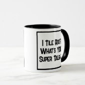 Super Talent sur le toit. Mug à café à deux tons (Devant droit)