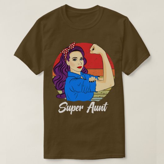 Super Tante Grappig  Retro Sunset T-shirt (Design voorkant)