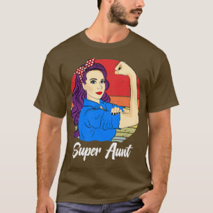 Super Tante Grappig  Retro Sunset T-shirt