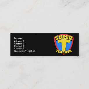 Super Teacher Skinny Profile Cards Mini Visitekaartje