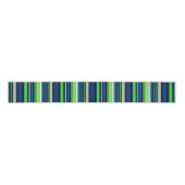 Super Team Sport Stripe Ribbon in blauw en groen Grosgrain Lint (Voorkant)