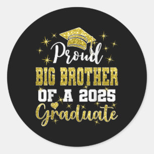 Super trotse grote broer van afgestudeerde van 202 ronde sticker