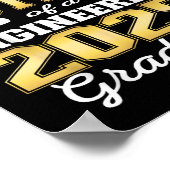 Super trotse moeder van 2025 Engineering Afstudere Poster (Hoek)