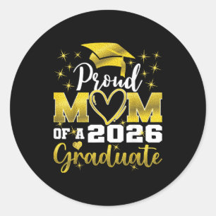 Super trotse moeder van eindexamenstudent afstudee ronde sticker