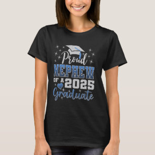 Super trotse neef van 2025 Afstuderen Geweldige fa T-shirt