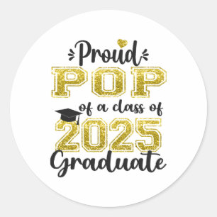 Super trotse Pop van 2025 Afstuderen Senior Afstud Ronde Sticker