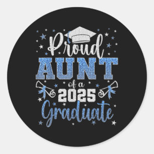 Super trotse tante van 2025 Afstuderen Senior Grad Ronde Sticker
