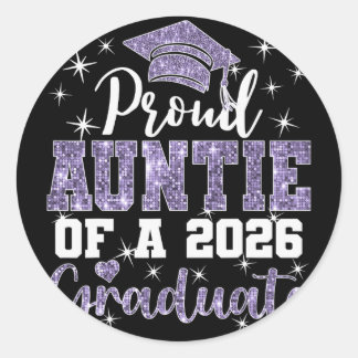 Super Trotse Tante Van Afgestudeerde Senior 2026 Ronde Sticker