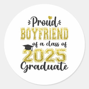Super trotse vriend van 2025 Afstuderen Afstuderen Ronde Sticker
