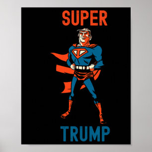 Super Trump Grappige Superheld Donald Trump Inaugu Poster