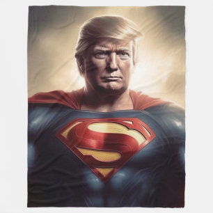 SUPER TRUMP MAN FLEECE DEKEN