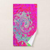 Super Turquoise bleu et rouge (Serviette à main)