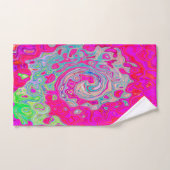 Super Turquoise bleu et rouge (Serviette à main)