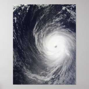 Super Typhoon Melor hangt over de Pacific Oce Poster