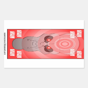 Super U. Alien Ghost Stickers! Rechthoekige Sticker
