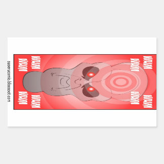 Super U. Alien Ghost Stickers! Rechthoekige Sticker