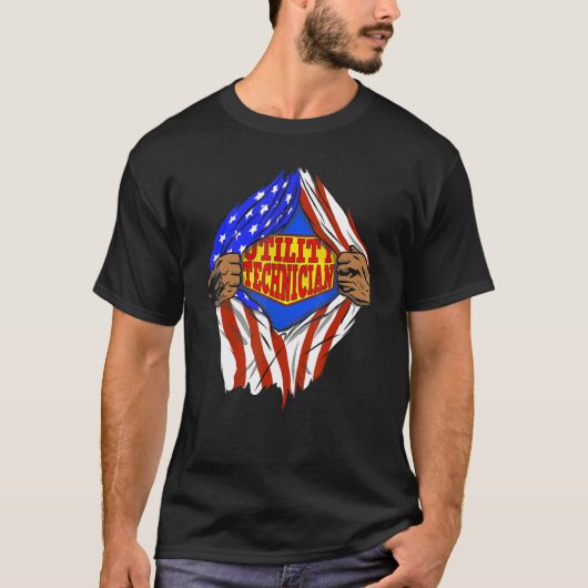 Super Utility Technicier Hero Job T-shirt (Voorkant)