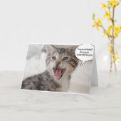 Super Verrast Verjaardag Kitten! Kaart (Gele Bloem)