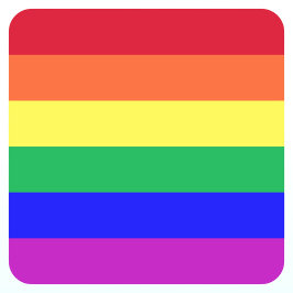 Super Vivid Vibrant Colors Gay Pride Rainbow Flag Vierkante Sticker