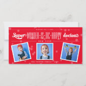 Super Wonder-is-tic Happy-docious nieuwjaarsfoto Feestdagenkaart (Voorkant)