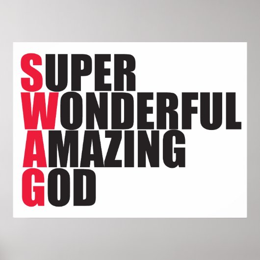 Super Wonderful Amazing God Poster (Voorkant)