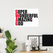 Super Wonderful Amazing God Poster (Thuiskantoor)