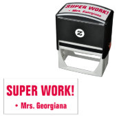 "SUPER WORK!" Rubberstempel voor toewijzing Zelfinktende Stempel (In situ)