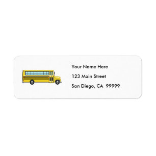 Super Yellow School Bus Etiket