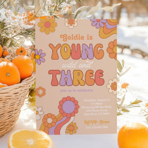 Super Young Wild et trois Invitation d'anniversair