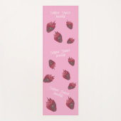 Super zoete aardbei gepersonaliseerd yogamat (Voorkant)