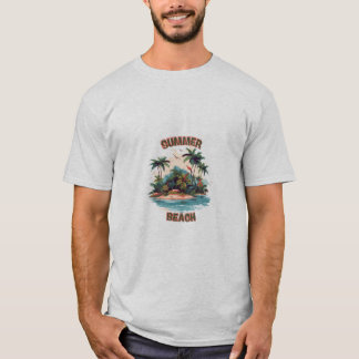 Super Zomer Goed Skelet Surfer Design T-shirt