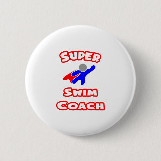 Super zwemcoach ronde button 5,7 cm