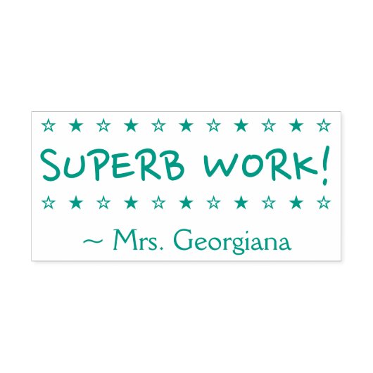 "SUPERB WORK!" Educator Rubber Stamp Zelfinktende Stempel (Design)
