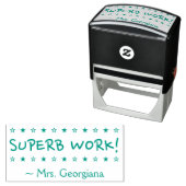 "SUPERB WORK!" Educator Rubber Stamp Zelfinktende Stempel (In situ)