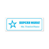 "SUPERB WORK!" Educator Rubber Stamp Zelfinktende Stempel (Design)