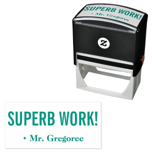 "SUPERB WORK!" + Rubber Stempel Tutor (In situ)