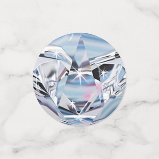 Superbe 2 Côté Personnaliser Diamond Confetti Bull (Petit recto)