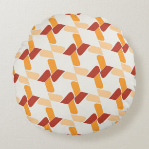 Superbe Abstrait Floral Coussin rond