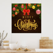 Superbe affiche de Parties scintillant de Noël (Cuisine)