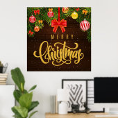 Superbe affiche de Parties scintillant de Noël (Bureau à domicile)