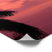 Superbe affiche Hawaiian Sunset Semi-Gloss Imprime (Coin)