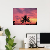 Superbe affiche Hawaiian Sunset Semi-Gloss Imprime (Bureau à domicile)