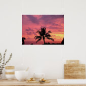 Superbe affiche Hawaiian Sunset Semi-Gloss Imprime (Cuisine)