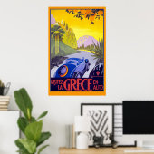 Superbe affiche Vintage voyage de Grèce (Bureau à domicile)