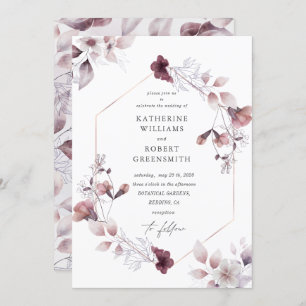 superbe aquarelle chute Faire-part de mariage flor